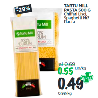 Allahindlus - TARTU MILL PASTA 500 G