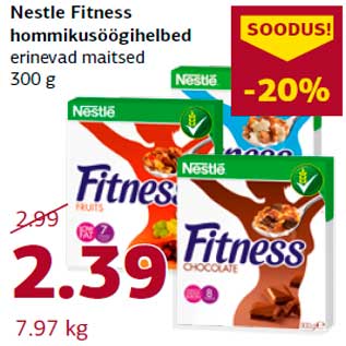 Allahindlus - Nestle Fitness hommikusöögihelbed