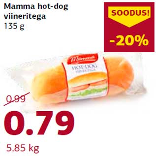 Allahindlus - Mamma hot-dog viineritega 135 g