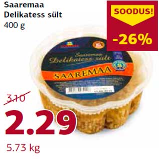 Allahindlus - Saaremaa Delikatess sült 400 g