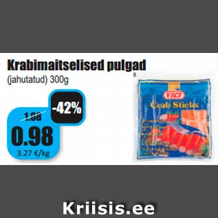 Allahindlus - Krabimaitselised pulgad (jahutatud) 300g