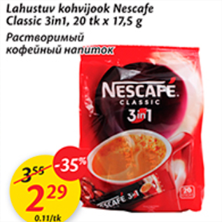 Allahindlus - Lahustuv kohvijook Neskafe Classic 3in1