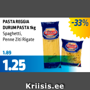 Allahindlus - PASTA REGGIA DURUM PASTA 1 kg