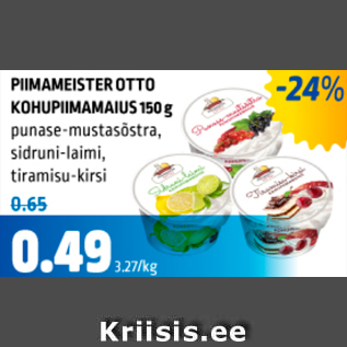 Allahindlus - PIIMAMEISTER OTTO KOHUPIIMAMAIUS 150 g