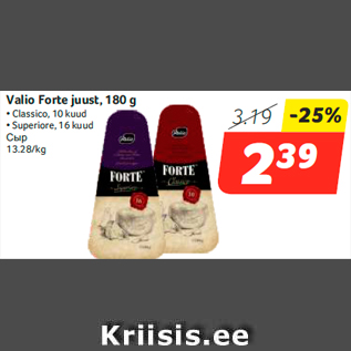 Allahindlus - Valio Forte juust, 180 g