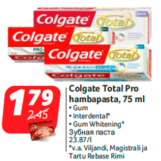 Allahindlus - Colgate Total Pro hambapasta, 75 ml