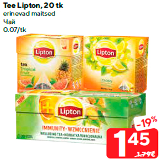 Allahindlus - Tee Lipton, 20 tk