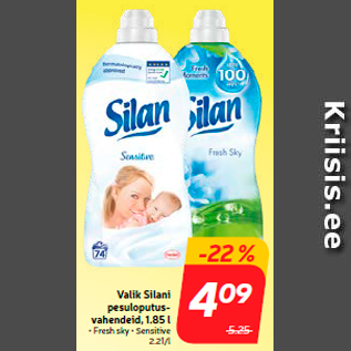 Allahindlus - Valik Silani pesuloputusvahendeid, 1.85 l