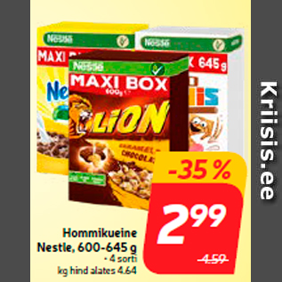 Allahindlus - Hommikueine Nestle, 600-645 g