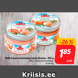 Allahindlus - Valik kalamarjakreeme Santa Bremor, 180 g