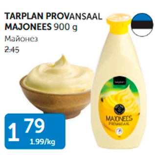 Allahindlus - TARPLAN PROVANSAAL MAJONEES 900 g