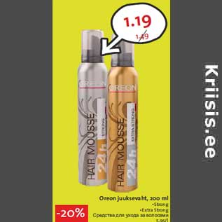 Allahindlus - Oreon juuksevaht, 200 ml •Strong •Extra Strong