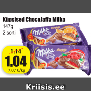 Allahindlus - Küpsised ChocoJaffa Milka