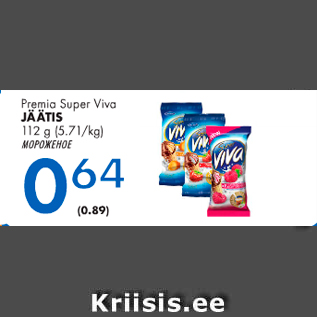 Allahindlus - Premia Super Viva JÄÄTIS 112 g