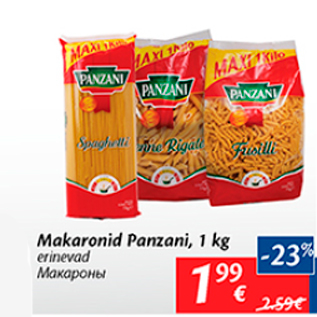 Allahindlus - Makaronid Panzani, 1 kg