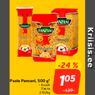 Allahindlus - Pasta Panzani, 500 g*