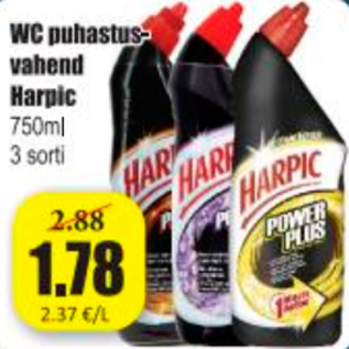 Allahindlus - WC puhastusvahend Harpic