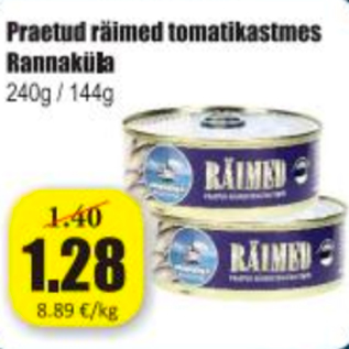 Allahindlus - Praetud räimed tomatikastmes rannaküla