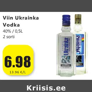 Allahindlus - Viin Ukrainka Vodka