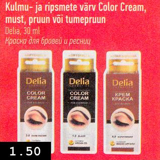 Allahindlus - Kulmu- ja ripsmete värv Color Cream, must, pruun või tumepruun