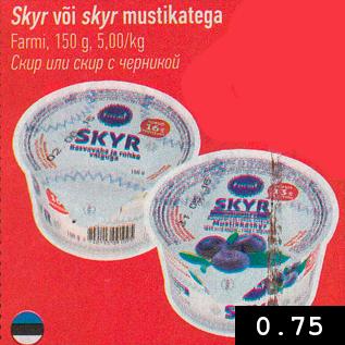 Allahindlus - Skyr või skyr mustikatega