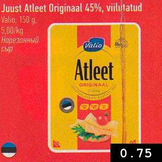 Allahindlus - Juust Atleet Originaal 45%, viilutatud