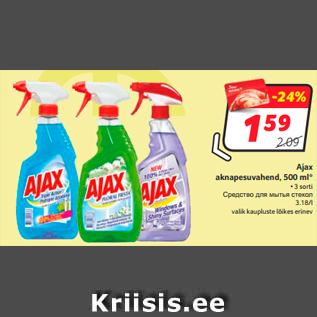 Allahindlus - Ajax aknapesuvahend, 500 ml*