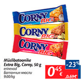 Allahindlus - Müslibatoonike Extra Big, Corny, 50 g