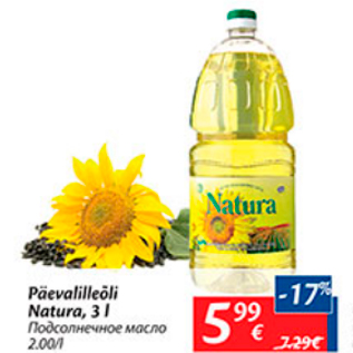 Allahindlus - Päevalilleõli Natura, 3 l