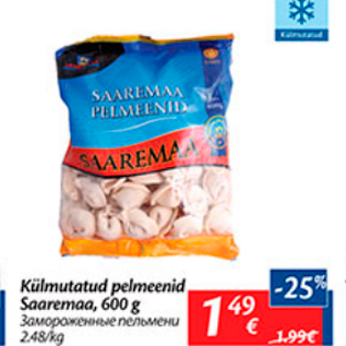 Allahindlus - Külmutatud pelmenid Saaremaa, 600 g