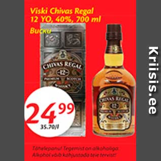 Allahindlus - Viski Chivas Regal 12 YO