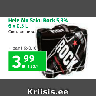 Allahindlus - Hele õlu Saku Rock