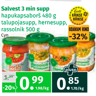 Allahindlus - Salvest 3 min supp