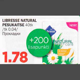 Allahindlus - LIBRESSE NATURAL PESUKAITSE 40 tk