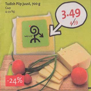 Allahindlus - Tudish Piip juust, 700 g