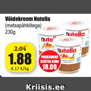 Allahindlus - Võidekreem Nutella