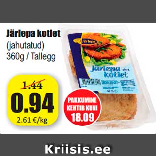 Allahindlus - Järlepa kotlet