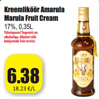 Allahindlus - Kreemliköör Amarula Marula Fruit Cream