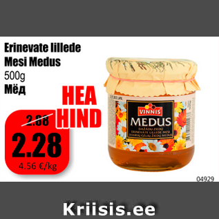 Allahindlus - Erinevate lillede Mesi Medus 500 g