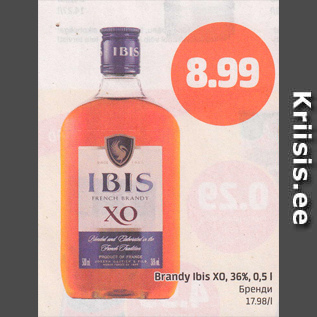 Allahindlus - Brandy Ibis XO, 36%, 0,5 l