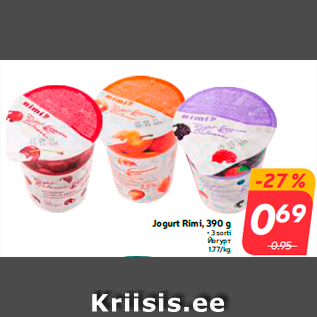 Allahindlus - Jogurt Rimi, 390 g