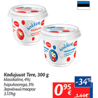 Allahindlus - Kodujuust Tere, 300 g