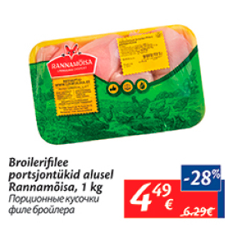 Allahindlus - Broilerifilee portsiontükid alusel Rannamõisa, 1 kg