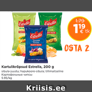 Allahindlus - Kartulikrõpsud Estrella, 200 g