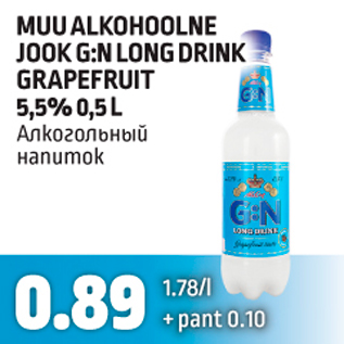 Allahindlus - MUU ALKOHOOLNE JOOK G:N LONG DRINK GRAPEFRUIT