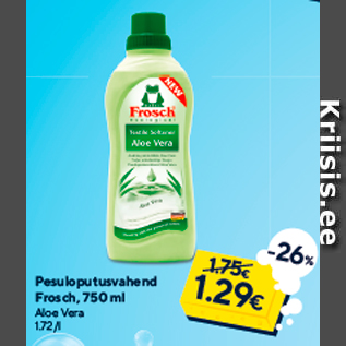 Allahindlus - Pesuloputusvahend Frosch, 750 ml Aloe Vera