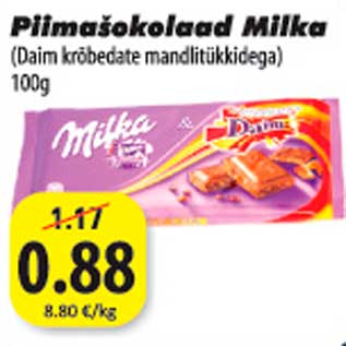 Allahindlus - Piimašokolaad Milka