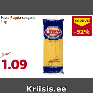 Allahindlus - Pasta Reggia spagetid 1 kg