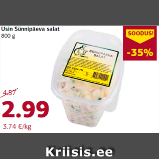 Allahindlus - Usin Sünnipäeva salat 800 g