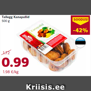 Allahindlus - Tallegg Kanapallid 500 g